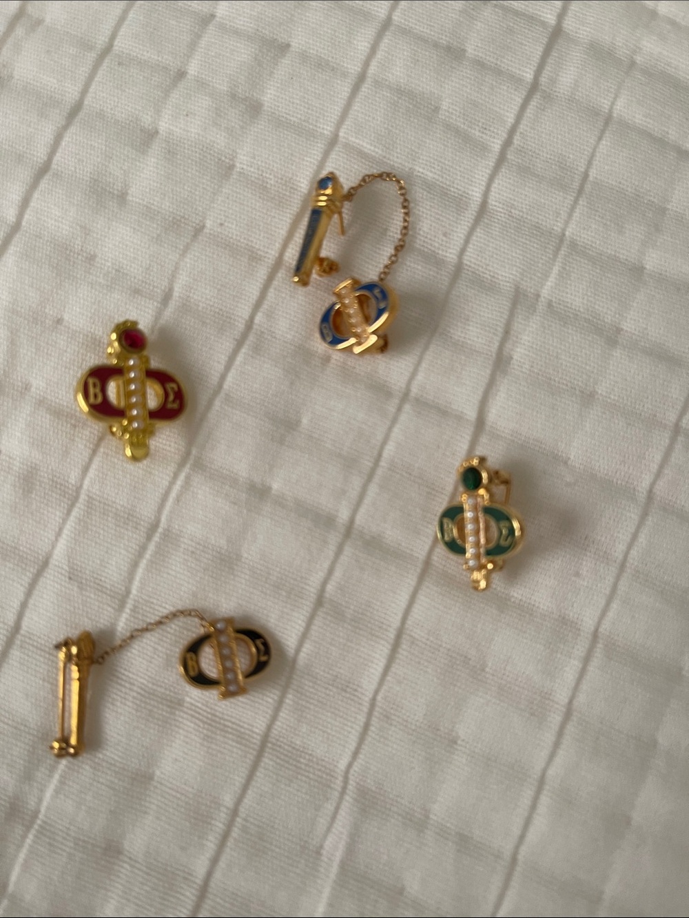 Beta Sigma Phi Sorority lapel pins
